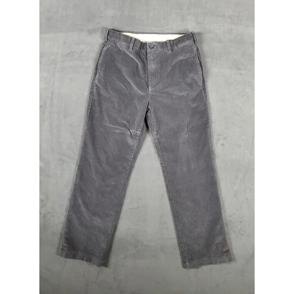 Roundtree & Yorke Corduroy Pants Mens Size 32x30 Stewart Classic Fit Dark Gray - Picture 1 of 14